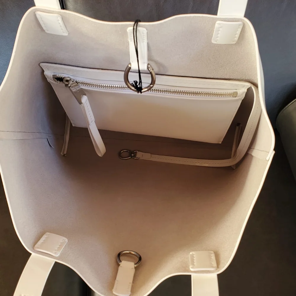 nwt Proenza Schouler White Label Walker Optic White Patent Leather Large…